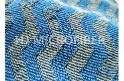 China Microfiber Wavy Jacquard Twisted Pile Fabric / Mop Fabric , 150D / 144F Yarn Count supplier