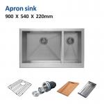 90x54 Apron Stainless Steel Kitchen Sink 36' Cabinet 16 Brushed 70 30 Double Bowl for sale