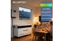 China Sunpok 48V Lithium Battery 51.2V 400Ah 20KWH Floor Mount Solar LiFePO4 Battery Energy Storage System for Home supplier
