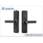 Smart Home Black Color Fingerprint Door Locks 5000DPI With Low Battery Warming for sale