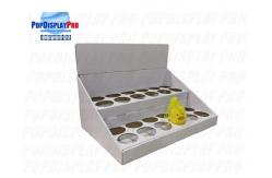 China Cardboard Retail Shipper Display 1 Tier With Round Hole Divider supplier