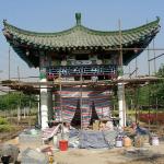 Wood Gazebo Chinese Style Pavilion 3m Grey Outdoor Garden Pavilion for sale