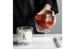 China 300ml Double Wall Insulated glass Custom Drinking Cups Macchiato Espresso For Office supplier