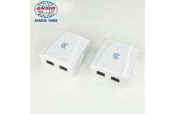 China Double Port FTP Surface Mount Box CAT6 3U Gold Plating supplier