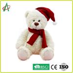 Huggable 25cm Plush Teddy Bear With Christmas Cap for sale