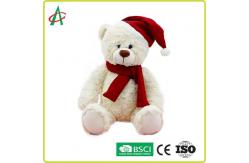 China Huggable 25cm Plush Teddy Bear With Christmas Cap supplier