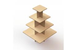 China 4 Square Shelves Retail Display Stands KD Structure MDF Table Display supplier