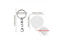 China Double Sided Sublimation Aluminum Keychain Blanks Metal Picture Keychain supplier
