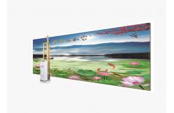 China Lcd Touchscreen High Resolution 2880dpi Wall Mural Printing Machine supplier