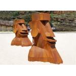 Western Style Corten Steel Metal Garden Figures Sculpture 150cm Height for sale