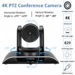 Remote Control 4K PTZ Video Conference Camera 5X Zoom 116 Degree Wide Angle