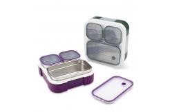 China Leak Proof Metal Lunchbox with Three Compartments and Insulation 720ml supplier