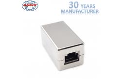 China Shielded Rj45 Keystone Jack Cat5e Metal Straight Through Inline Coupler supplier