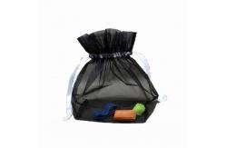 China Foldable Mesh Nylon Drawstring Bags Portable Small For Gift supplier