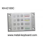 16 Keys Vandal Resistant Public Info-Kiosk Keypad , Metal Entry Keypad for sale