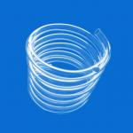 Spiral Clear Fused Quartz Tubing Custom 100-500mm Length Heat Resistant for sale