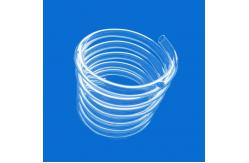 China Spiral Clear Fused Quartz Tubing Custom 100-500mm Length Heat Resistant supplier