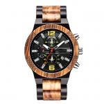 23cm Automatic Wood Watch Chronograph Luminous Waterproof Wood for sale