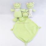 Infant Custom Frog Soft Rattle Educational Animal Toy Plush Baby Rattle Soft Animal for sale