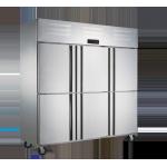 2000L Six Door Commercial Kitchen Freezer Food Grade Dual Temperature Refrigerator