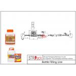 Industrial Bottle Filling Line / Washing Powder Filling Line With Servo Motor And Touch Screen for sale