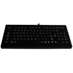 Desktop Black Black Metal Keyboard with numeric keypad and Fn keys , metallic keyboard for sale