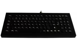 China Desktop Black Black Metal Keyboard with numeric keypad and Fn keys , metallic keyboard supplier