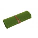 7.5*20.5 Cm Felt Pencil Case , Felt Pencil Bag With Screen Printing Leather Belt for sale