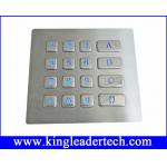 Rugged Backlit Metal Keypad With 16 Keys for Security Access Control System