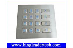 China Rugged Backlit Metal Keypad With 16 Keys for Security Access Control System supplier