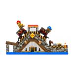 Inflatable Giraffe Animal Jump With Slide / Small Obstacle Course