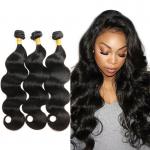 100 Virgin Peruvian Human Hair Weave / Natural Body Wave Hair Extensions for sale