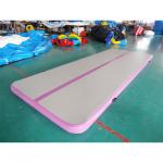 Rectangle Shape Gym Sport  Inflatable Tumble Track In 20cm For Cheerleading for sale