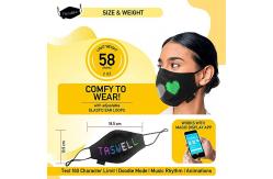 China Festival Programmable LED Face Mask With Luminous Led Display DIY Text supplier