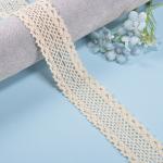 3.5CM Crochet Eyelet Cotton Lace Trim Border Lace Fabrics For Women Dress for sale