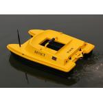 Yellow rc fishing bait boat remote frequency 2.4G two engines Structure DEVC-303 for sale