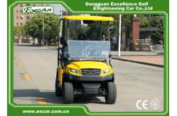 China EXCAR Electric Fuel Type Yellow Electric Golf  Car 3 - 4 Seater 48V 350AH Trojan Battery supplier