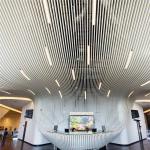 3.0mm Metal Ceiling Design Customizable Vertically Curved Baffle Ceiling System