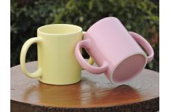 China 16 Ounce Set Of 2 Double Handle Ceramic Drinking Mug Dishwasher SAFE supplier