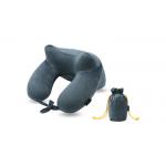 Soft U Shaped Travel Pillow , Inflatable Airplane Neck Pillow 6P Certification for sale