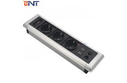 China Hidden Screws Design Table Mount Outlet With USB Charger Interface supplier