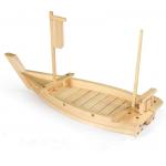 Sustainable Bamboo 70cm Sushi Boat Tray With Flagpole