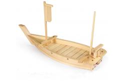 China Sustainable Bamboo 70cm Sushi Boat Tray With Flagpole supplier