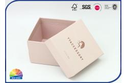 China Matte Print Cubic Pink Paper Box Necklace Gift Package With Lid supplier