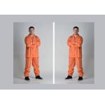 Orange Color Disposable Protective Coverall Anti Oil For Viruses Spreading Area for sale