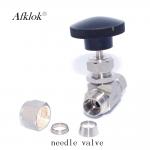 316 High Pressure 2 Way Needle Valve , OD Connected Stainless Steel Globe Valve for sale