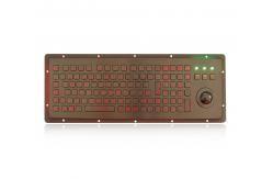 China IP65 Industrial Keyboard With Trackball Backlight Waterproof Keyboard supplier