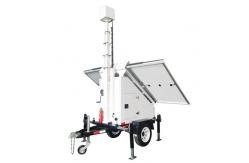 China OEM Solar Panel Mobile Solar Trailer With 6m 7m Manual Telescopic Mast supplier