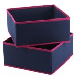 11 Inch Collapsible Storage Bins , 2 Piece Foldable Cloth Storage Box for sale