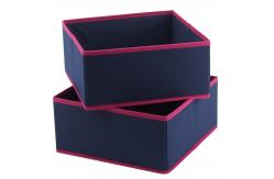 China 11 Inch Collapsible Storage Bins , 2 Piece Foldable Cloth Storage Box supplier